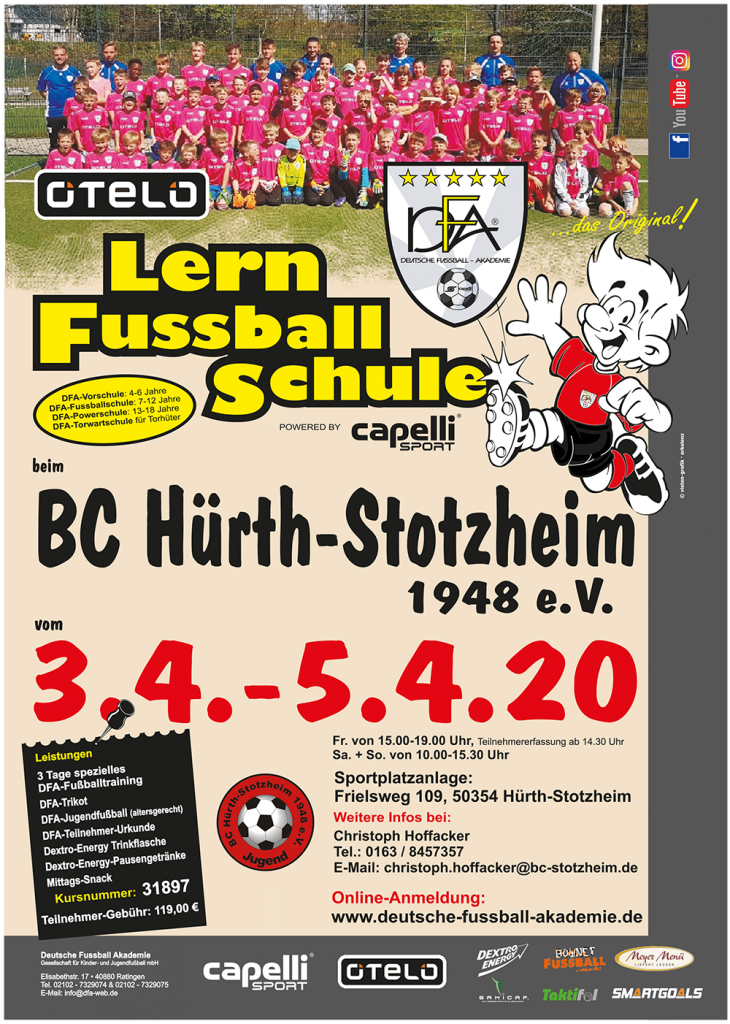 Fußballcamp Zum Start Der Osterferien Bc Hürth Stotzheim 1948 E V 